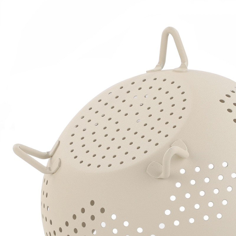 Metal Colander 5 Quart Powder Coated Self-draining Metal Strainer with