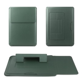 HoYiXi - Funda de piel sintética para portátil de 13 pulgadas compatible con MacBook Air 13 M1 M2 2022-2018 / MacBook Pro 13 M2 2022-2016 / Surface Pro 8 2021 / Surface Go 3 2021, funda con soporte