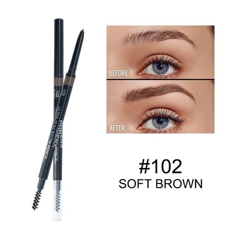 PHOERA Ultra Slim Eyebrow Liner Pencil With Brow Brush AQUAPURITY