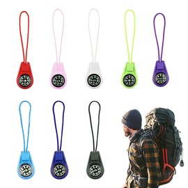 UYVPAER Pack of 8 Multicolour Mini Survival Compass Outdoor Compass Kids Compass Small Mini Compass Mini Compass Pendant Compass Pocket Compass