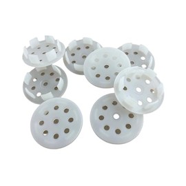 Eight Plastic 1" Vented Hole Plugs - Off White VPW-1.00