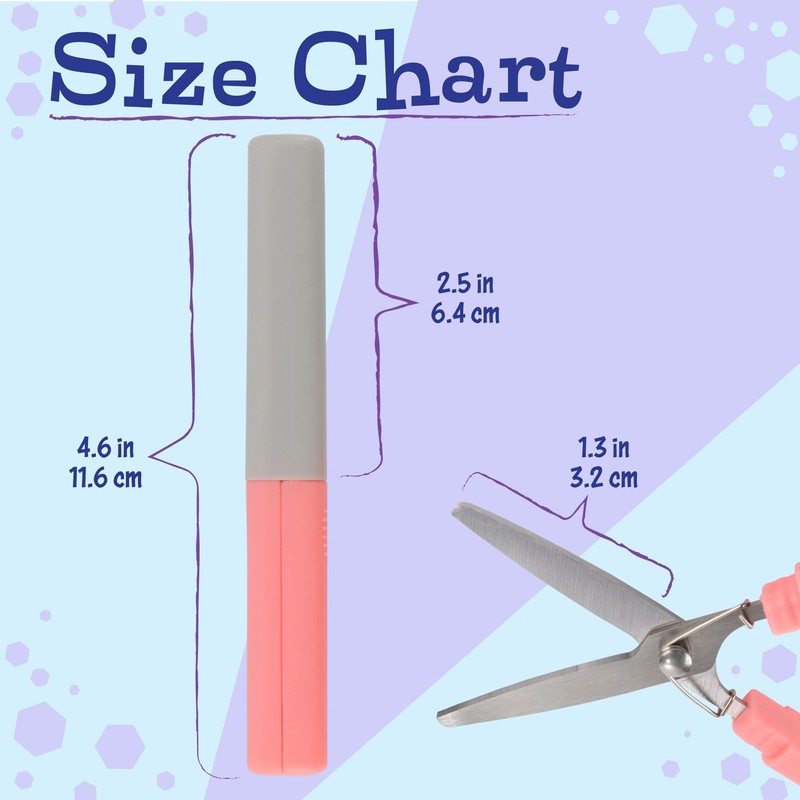 Mini Pen Portable Travel Safety Scissors - Light Blue -