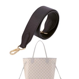 XYJG Vachetta Leather Strap for LV-Neverfull-Bag,Double Sided Usable Cowhide Crossbody Purse Strap for Handbag 【35.4inch Long, Coated Canvas】