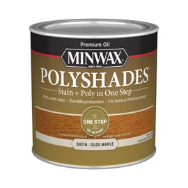 Minwax PolyShades Wood Stain + Polyurethane Finish – ½ Pint, Olde Maple, Satin
