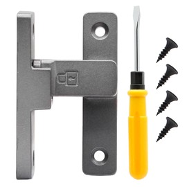 Wawory Heavy-Duty Flip Latch Lock 90 Degree Rotation, Solid Thick Zinc Alloy Construction Surface Mount Locking for Gates, Garage Doors, Garden Fences, Sheds - Durable Security Hardware (Silver)