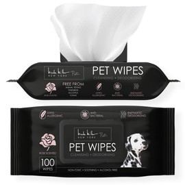 Nicole Miller Rose Scented Alcohol-free Pet Wipes, Clean Ears, Paws, Body, & Butt - 100pk