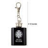 Holy Water Bottle Key Chain with Saint Benedict Medal Art,