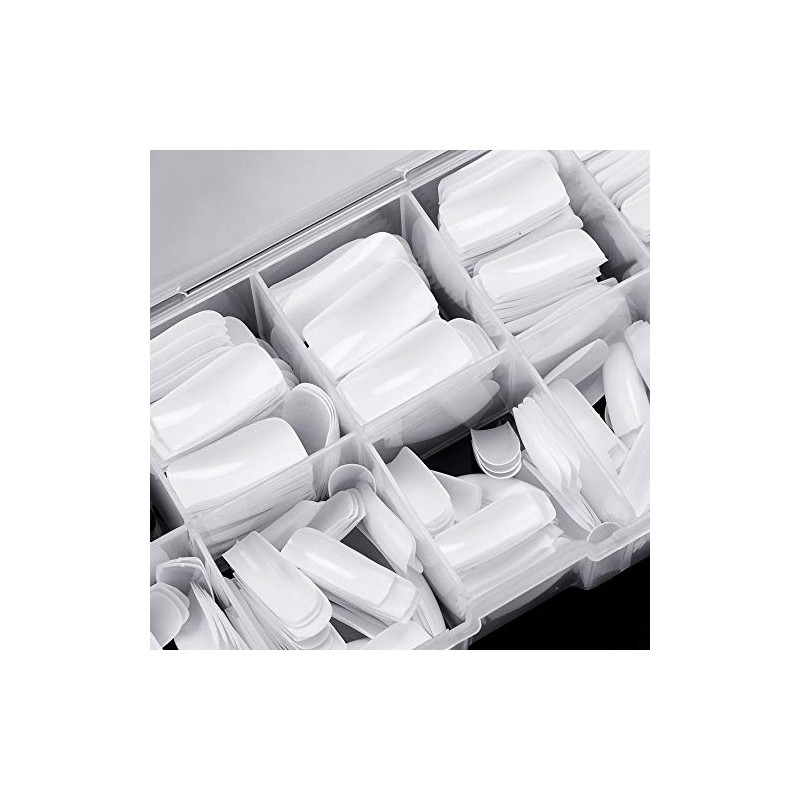 Full Cover Acrylic False Nail Tips, 500PCS Fake Nail Shape