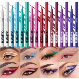 LANGMANNI 4 Colors Matte Liquid Eyeliner Set, Neon Colorful Pigmented With Long-lasting, Smudgeproof & Waterproof Eye Liner Makeup for Bold & Stunning Looks - Gift for Girls(#12345678)