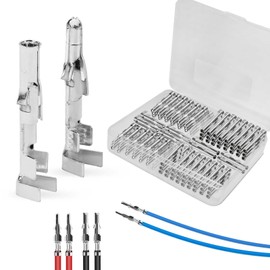 JRready - 50 pares de terminales de crimpado macho y hembra de 2,36 mm (estándar.093) 14-20 AWG, compatible con Molex Standard.093 1189 serie 1190, adaptar la carcasa del conector estándar 093, ST6414