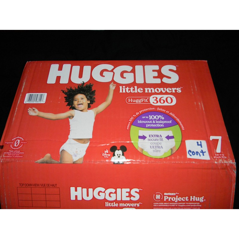 Huggies 4 sample Huggies little movers Hugg-Fit size( 7) 41+Lb