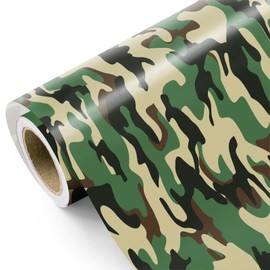 WRAPAHOLIC Camo Wrapping Paper - Mini Roll - 17 Inch x 16.5 Feet - Green Zone Camouflage Wrapping Paper for Men, Birthday, Baby Showers, Holiday