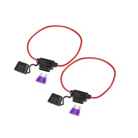 Partuto 2 Set 16 Gauge Car Blade Style Inline Fuse Holder with 35A Fuse Replacement