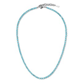 COAI Men's Women's Blue Stone Necklace Turquoise Necklace Healing Crystal Necklace