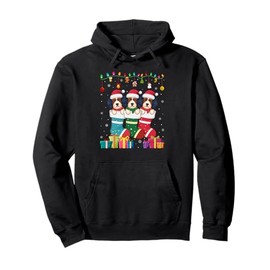 Three Havanese Dog in Sock Funny Boys Girls Kids Christmas Pullover Hoodie