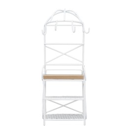 1:12 Miniature Storage Display Stand Mini Doll Bread Rack Dollhouse Kitchen Furniture AccessoriesWhite