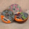 Thumb Piano 7 Keys Adjustable Coconut Shell Painted Thumb Piano
