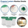 10 Pcs Propane Lantern Mantles with Lantern Globe Replacement Glass