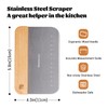 ROCKSHEAT Bench Scraper & Chopper, Stainless Steel Dough Cutter with