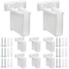 Uenhoy 12 Pcs Wire Shelf End Bracket, White Plastic Closet