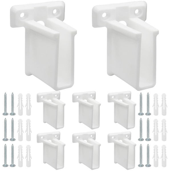 Uenhoy 12 Pcs Wire Shelf End Bracket, White Plastic Closet