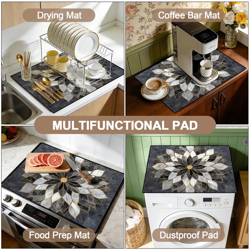 AOHMPT Stove Cover Mat for Electric, Non-Slip Drying Mat Stove