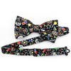 Colorful Fun Pattern Pre-Tied Bow Tie Mens Floral Space Adjustable