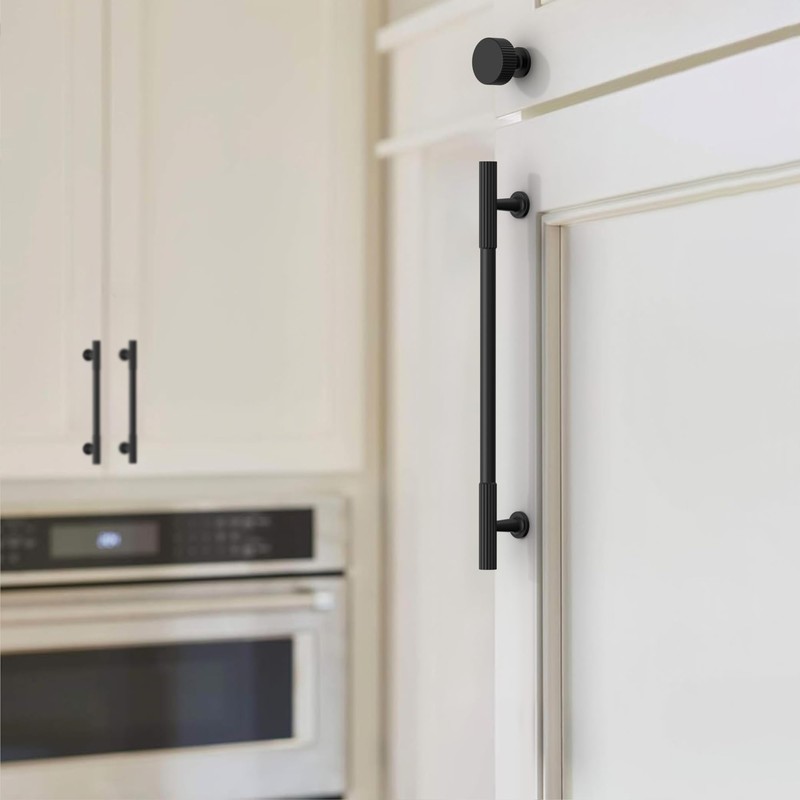 Coinkoly 10 Pack 3-3/4''(96mm) Matte Black Cabinet Handles Kitchen Black