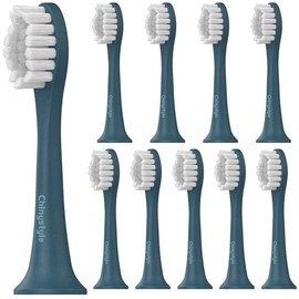 Cabezales De Repuesto Para Cepillos De Dientes Eléctricos Suri Sonic, Color Azul (Paquete De 10)