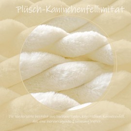 Fluffy bed linen (beige, 40 x 80 cm)