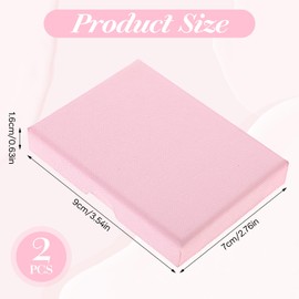 Apausvcm 2Pcs Jewelry Gift Boxes, Small Jewelry Box Necklace Organizer Box with Lids for Necklaces Rings Bracelets Earrings Kraft Cardboard Gift Box for Birthday Wedding Party Favors (Pink)