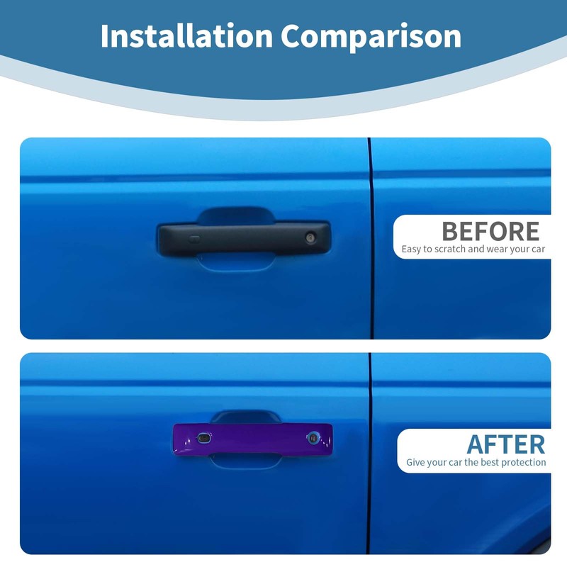 PDKLIN for Bronco Door Handle Cover Trim Purple Fit for