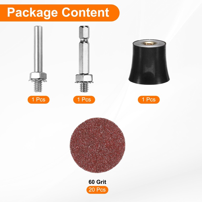 QUARKZMAN 23-Piece Quick Release Discs Set 1 Inch Roll Lock