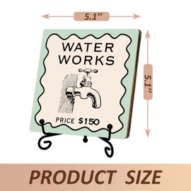 Funny Bathroom Decor, Water Works-Price $150 Wooden Plaque Sign, Bathroom Decor for Home, Office, etc., Rustic Decor Gifts for Friends, Family, etc., Favors for Housewarming, etc.(046)