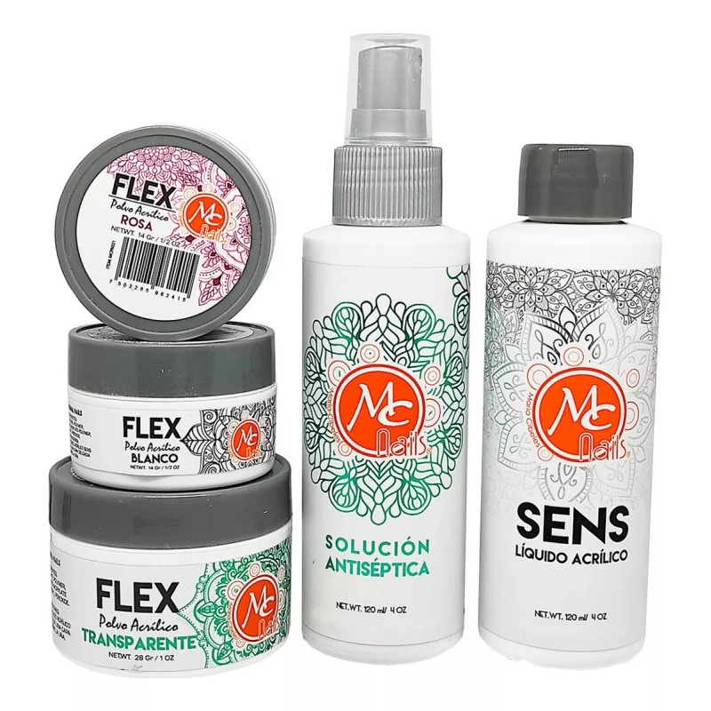 Mc Nails Kit Profesional Para Uñas Acrílicas Pro 27 Piezas