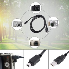 Mugast Camera USB Cable for Digital Camera E330/E-410/E-510/E520/SZ-10/SZ-30/SZ-20/CB-USB5/CB-USB6/U410//U600 etc,1.5M 12 Pin Data 480Mbps Transferring Cable