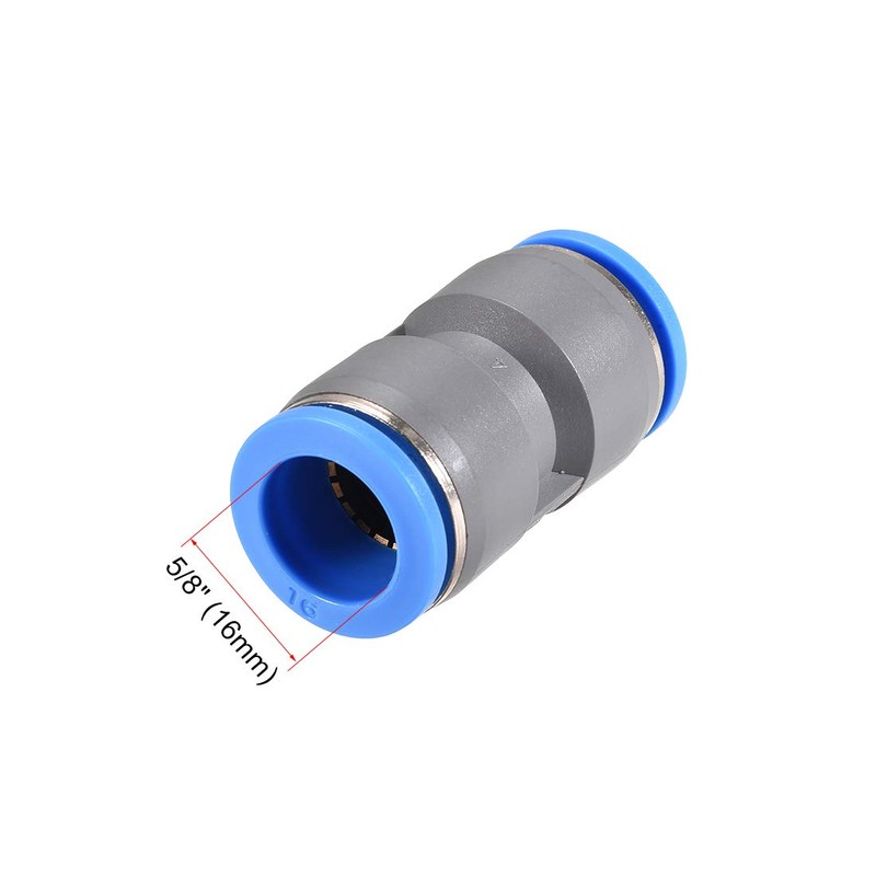 sourcing map Straight Push Connectors 16mm Quick Release Pneumatic Connector