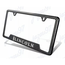 Unbranded For New LINCOLN Carbon Fiber Look License Plate Frame ABS X1