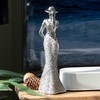 Prodbuy Set of 2 Silver Elegant Lady Figures 29.5cm Tall