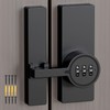 YogePote Keyless Password Barn Door Lock, 180 Degree Adhesive Cabinet