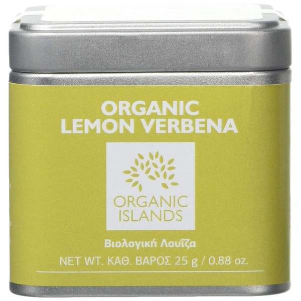 Organic Islands Herbs Greek Lemon Verbena Single Cube Tin, 25