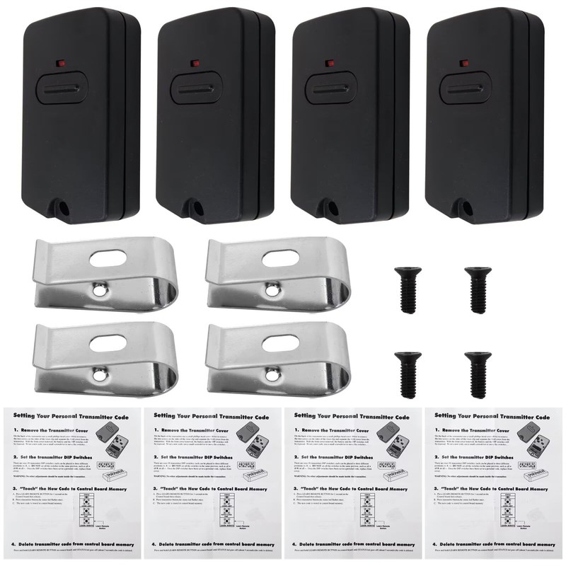 JRSHOME 4-Pack for RB741/FM135 GTO Mighty Mule Gate Opener Remote,