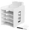 Office File Paper Organizer 7 Tiers for Desk Desktop,White File