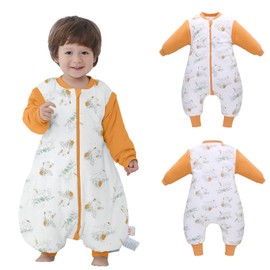 LAT LEE AND TOWN Baby Sleeping Bag Baby Sleep Sack Split Leg with Removable Sleeves, Baby Cotton Sleeping Bag, Winter Toddler Sleeping Bag (Swan, M)