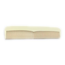 accuo Pocket Comb Approx. 12.5 cm Sawn + Handmade Fine + Wide Teeth Comb Beard Comb White Cellulose Acetate