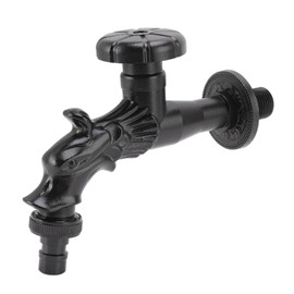 Copper Bathroom Sink Faucets Antique Efficient Multipurpose Engraved Retro Faucet for Bathroom Outdoor Black