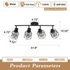 BUXVRCS Adjustable Multi-Directional Black Light Fixtures, Semi Flush Mount Ceiling