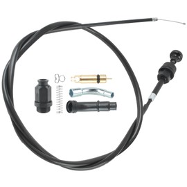 CARBBIA Carburetor Choke Cable with Starter Valve Plunger Kit Compatible with Honda Rancher 350 TRX350 TRX350FM TRX350TE TRX350TM TRX350FE 2000-2006 17950-HN5-671 16046-HM5-730 DPSCR262