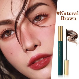 2PCS Brown Waterproof Mascara – Ultra-Fine Fiber Mascara for Short Eyelashes – Lengthening, Thickening, Smudgeproof & Long-Lasting Eye Makeup for Sensitive Eyes