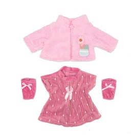 DWFEYOI Clothing Outfits for Baby Dolls, Doll Clothes 35-43 cm, 3 Pieces, Dress Coat Sock, Baby Born Clothing 43 cm, Doll Accessories, Doll Accessories